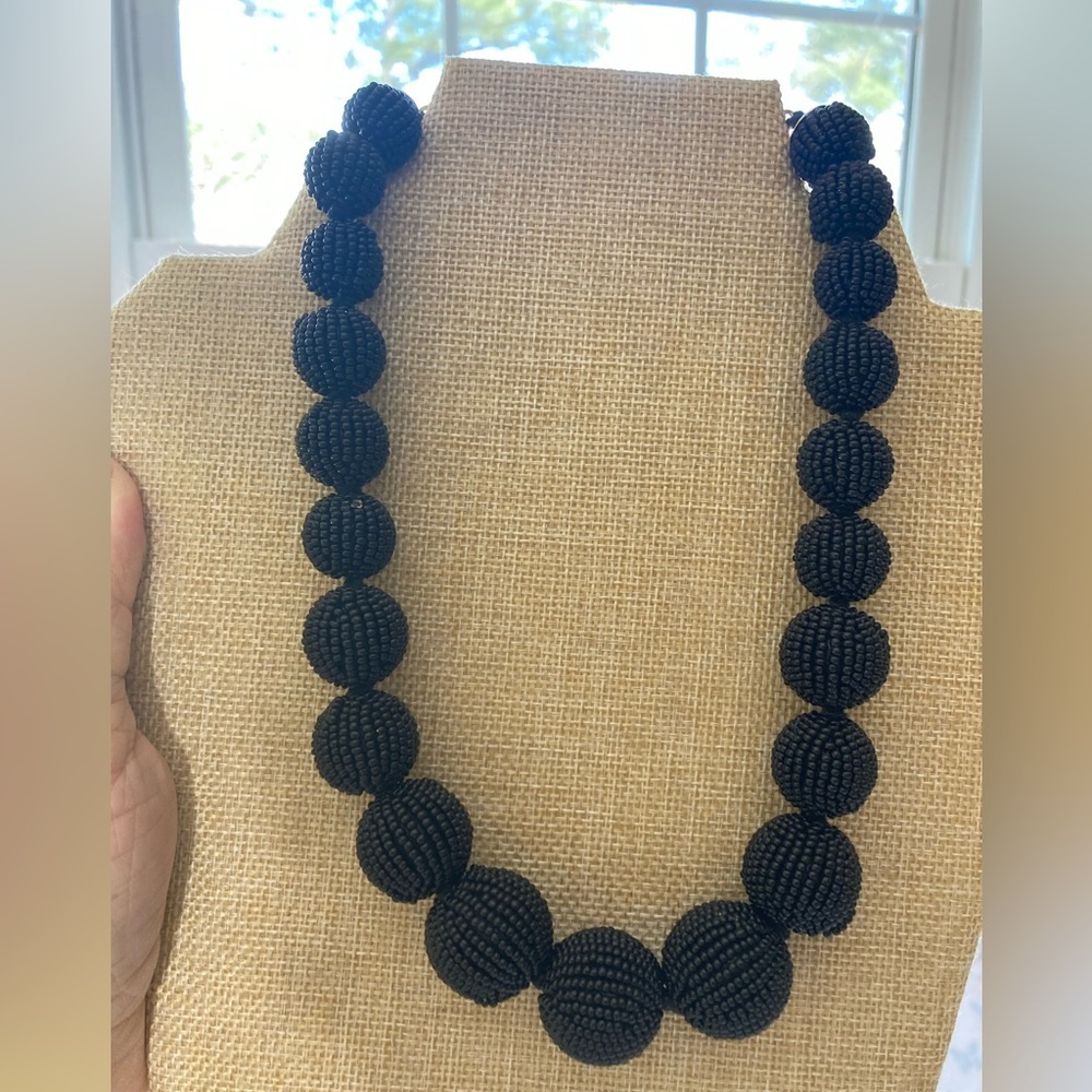 Black Caviar Design Vintage Statement Necklace - image 3